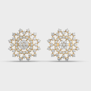 Traditinal Ornate Diamond Studs