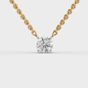 1 Carat Classic Round Solitaire Link Pendant(Without Chain)