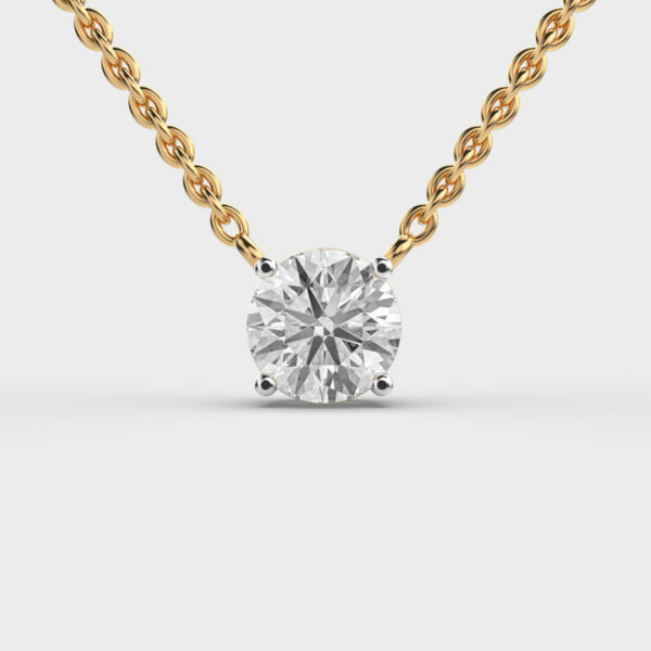 2 Carat Classic Round Solitaire Link Pendant(Without Chain)