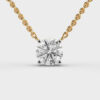 3 Carat Classic Round Solitaire Link Pendant(Without Chain)