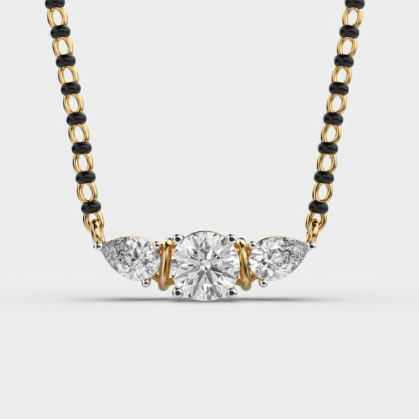 Triple Power Diamond Mangalsutra(Without Chain)