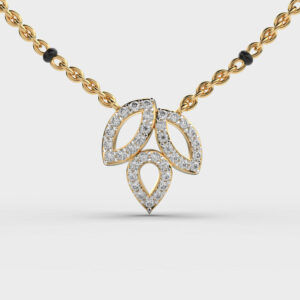 Leafy Triplet Diamond Necklace