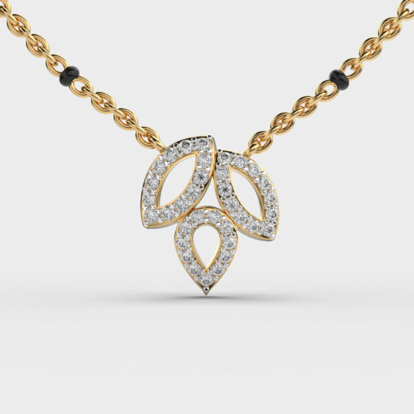 Leafy Triplet Diamond Necklace