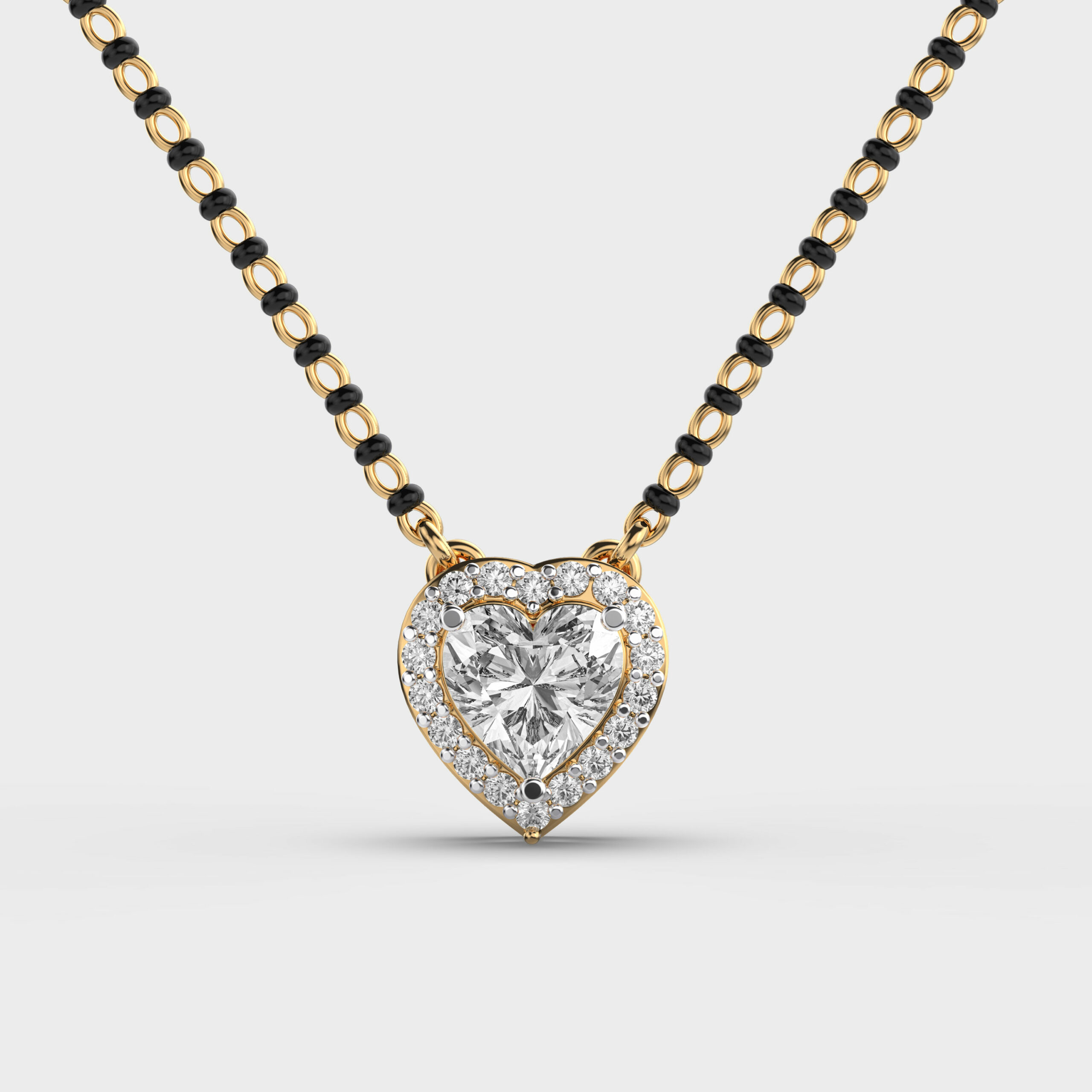 Beloved Heart Diamond Mangalsutra(Without Chain)