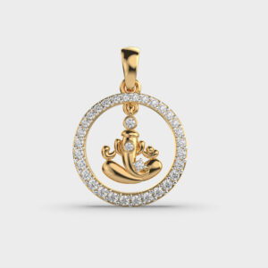 Om Ganesh Diamond Pendant