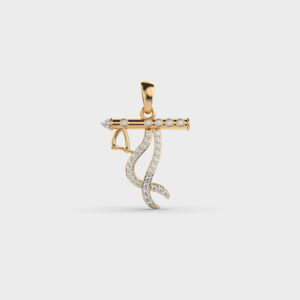 Krishna's Flute Diamond Pendant