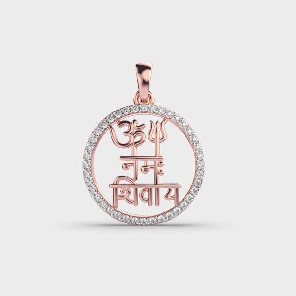 Om Namah Shivaya Diamond Pendant