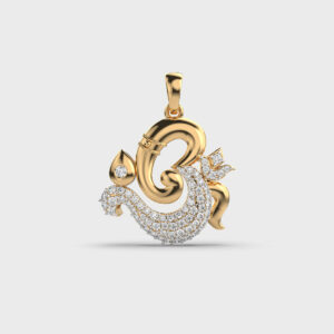 Om Ganesha Diamond Pendant