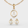 Loop of Infinity Diamond Pendant & Earring Set (Without Chain)