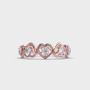 Halo of Hearts Diamond Ring