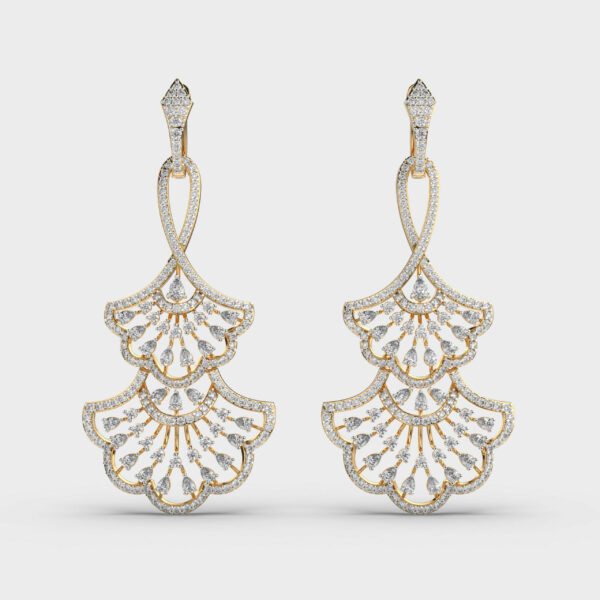 Fancy Fans Diamond Earrings