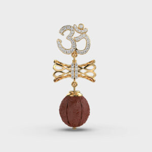 Sacred Om Rudraksh Diamond Pendant