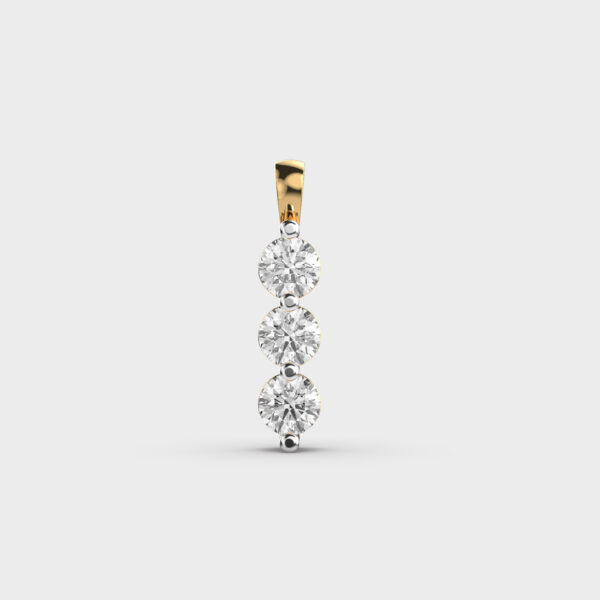 Linear Dots Diamond Pendant