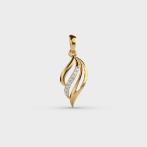 Sleek Fall Diamond Pendant