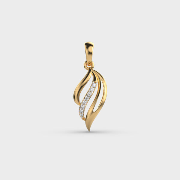 Sleek Fall Diamond Pendant