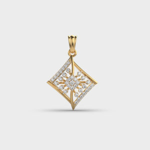 Frosted Grace Diamond Pendant