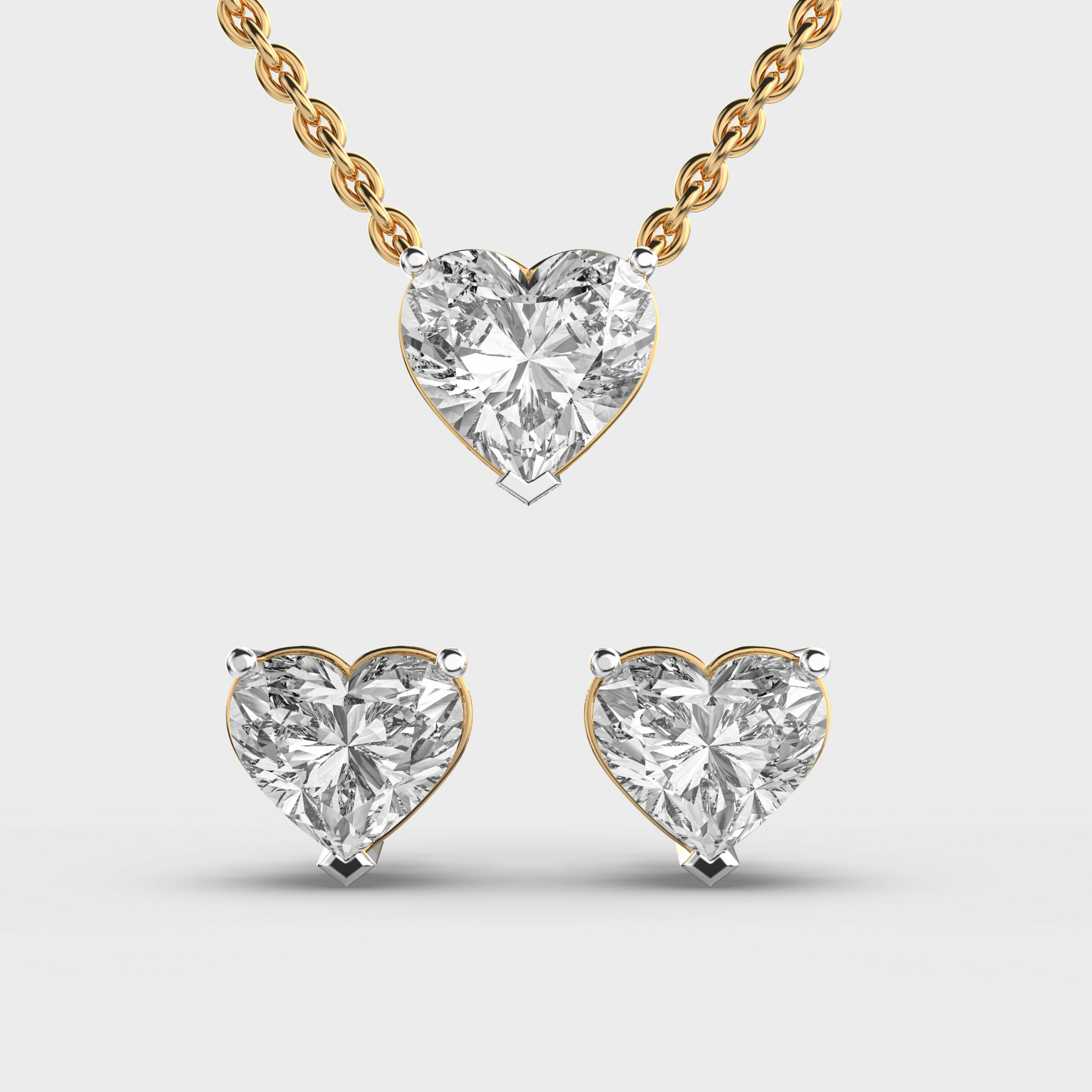 3 Carat Classic Heart Solitaire Pendant