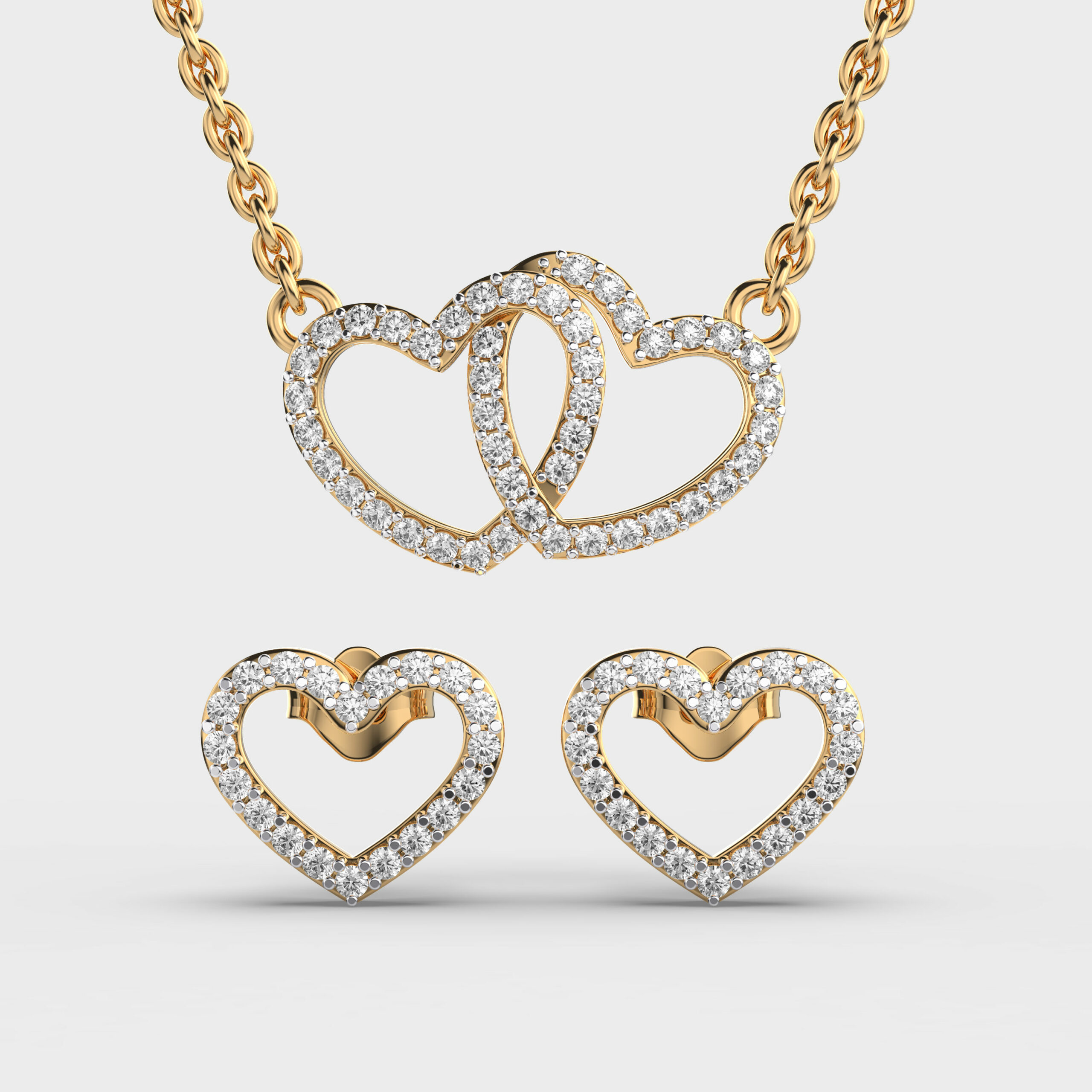 Union of Hearts Diamond Pendant