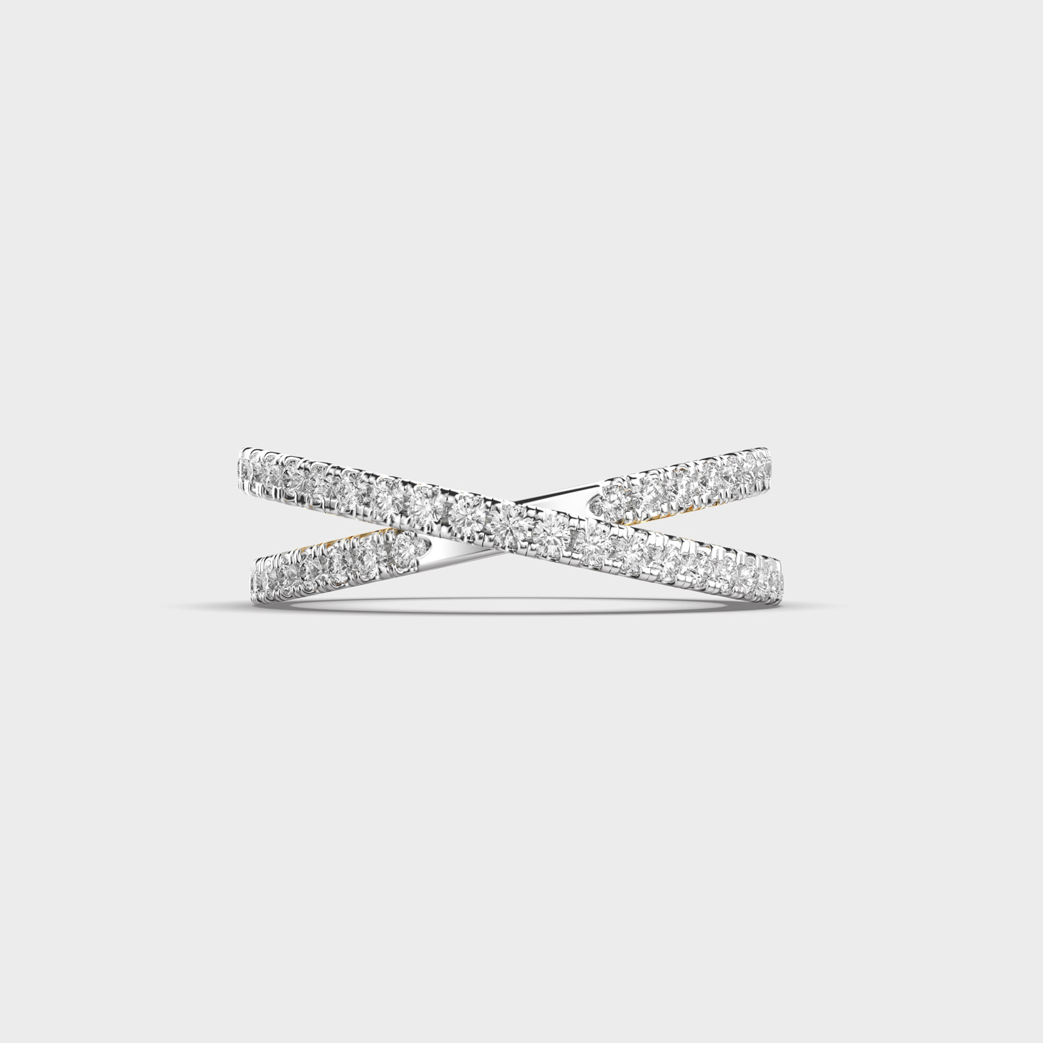 Intersecting Axis Diamond Ring