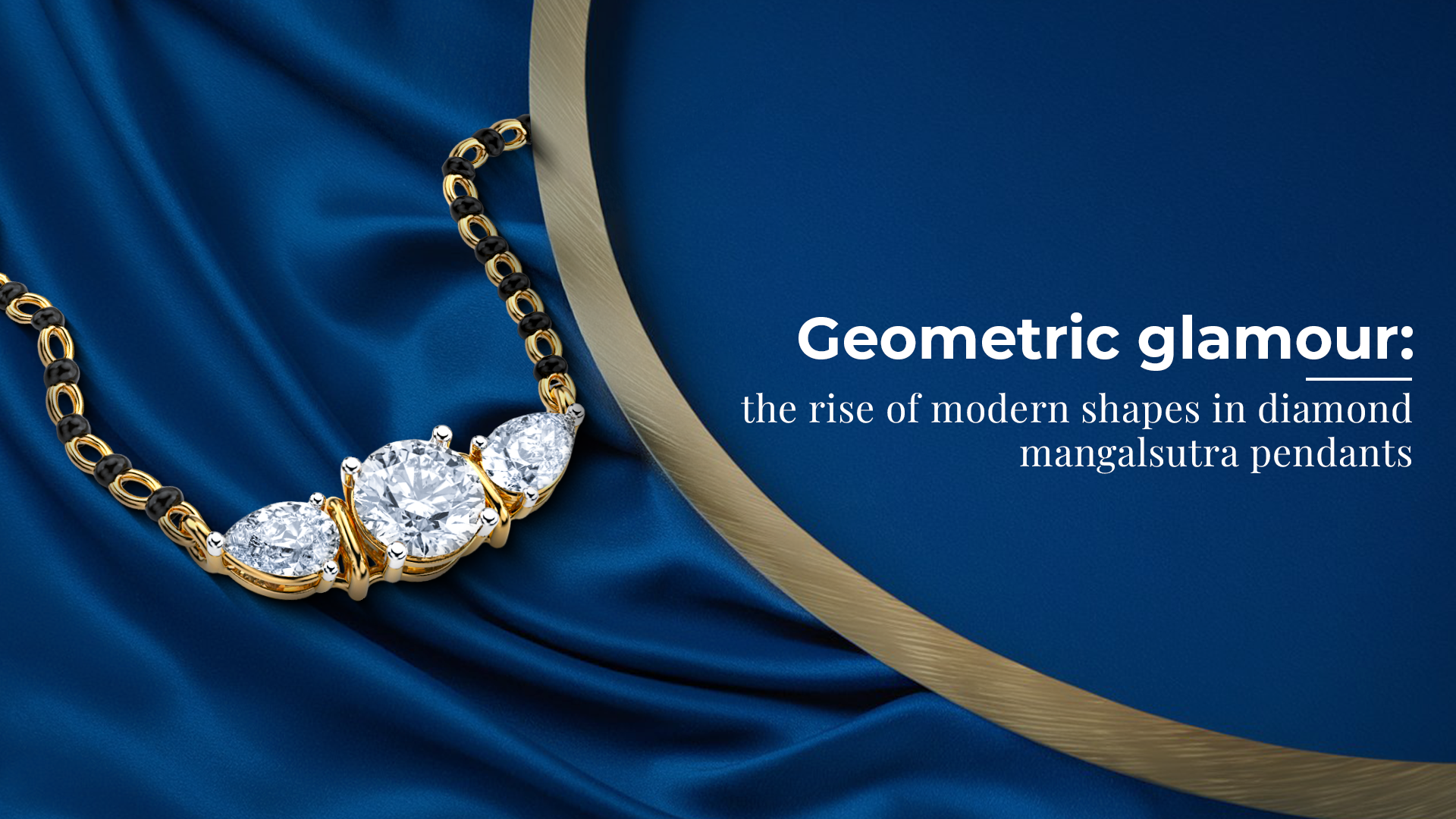 Geometric Glamour: The Rise of Modern Shapes in Diamond Mangalsutra Pendants