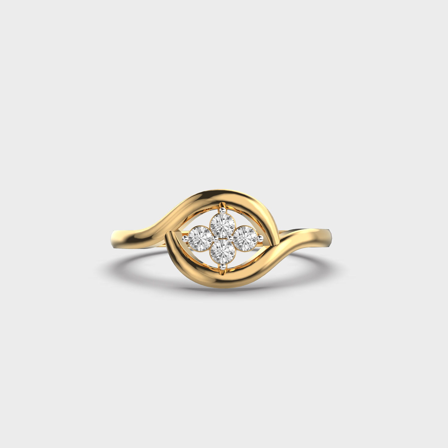 Enveloped Jewel Diamond Ring