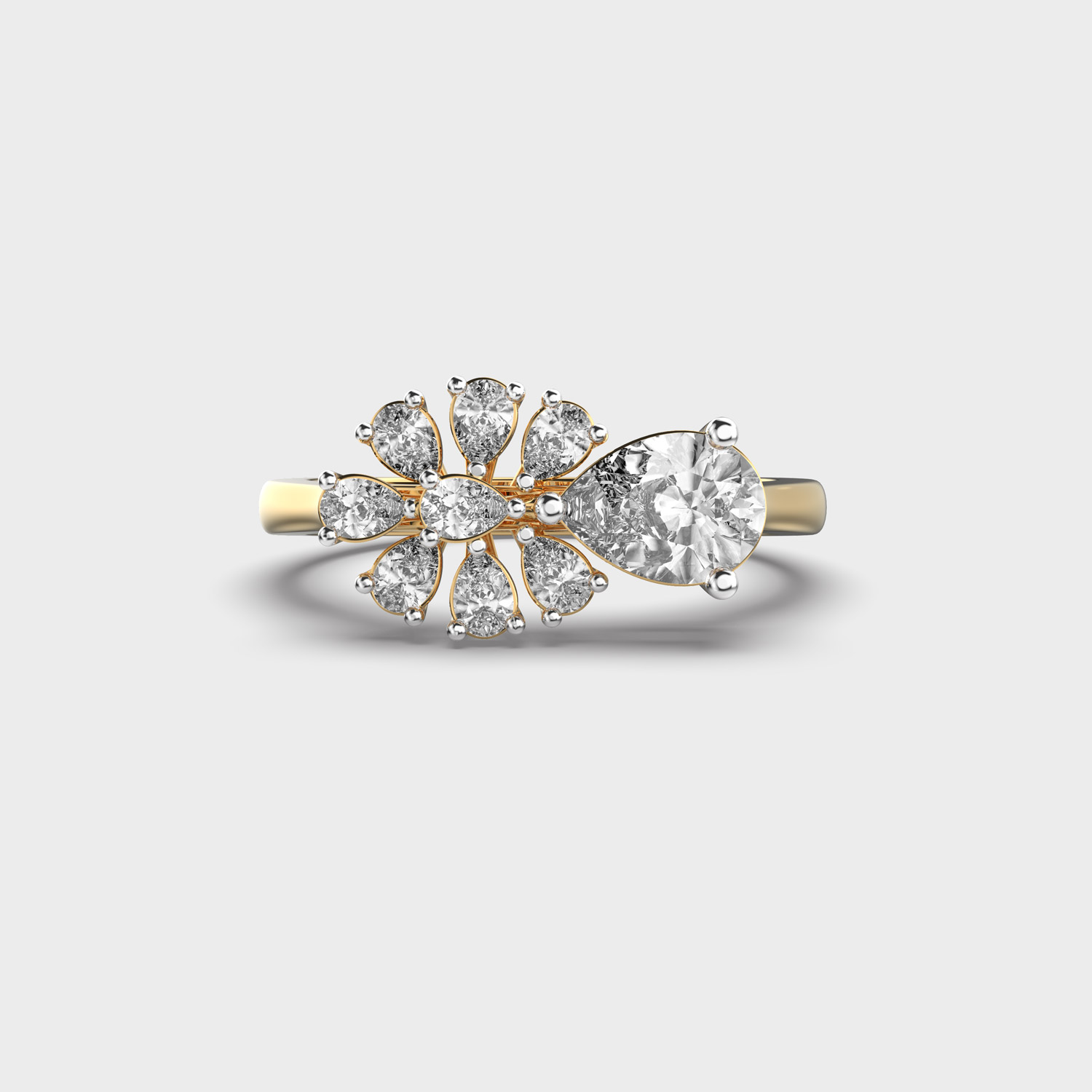 Daisy Petals Diamond Ring