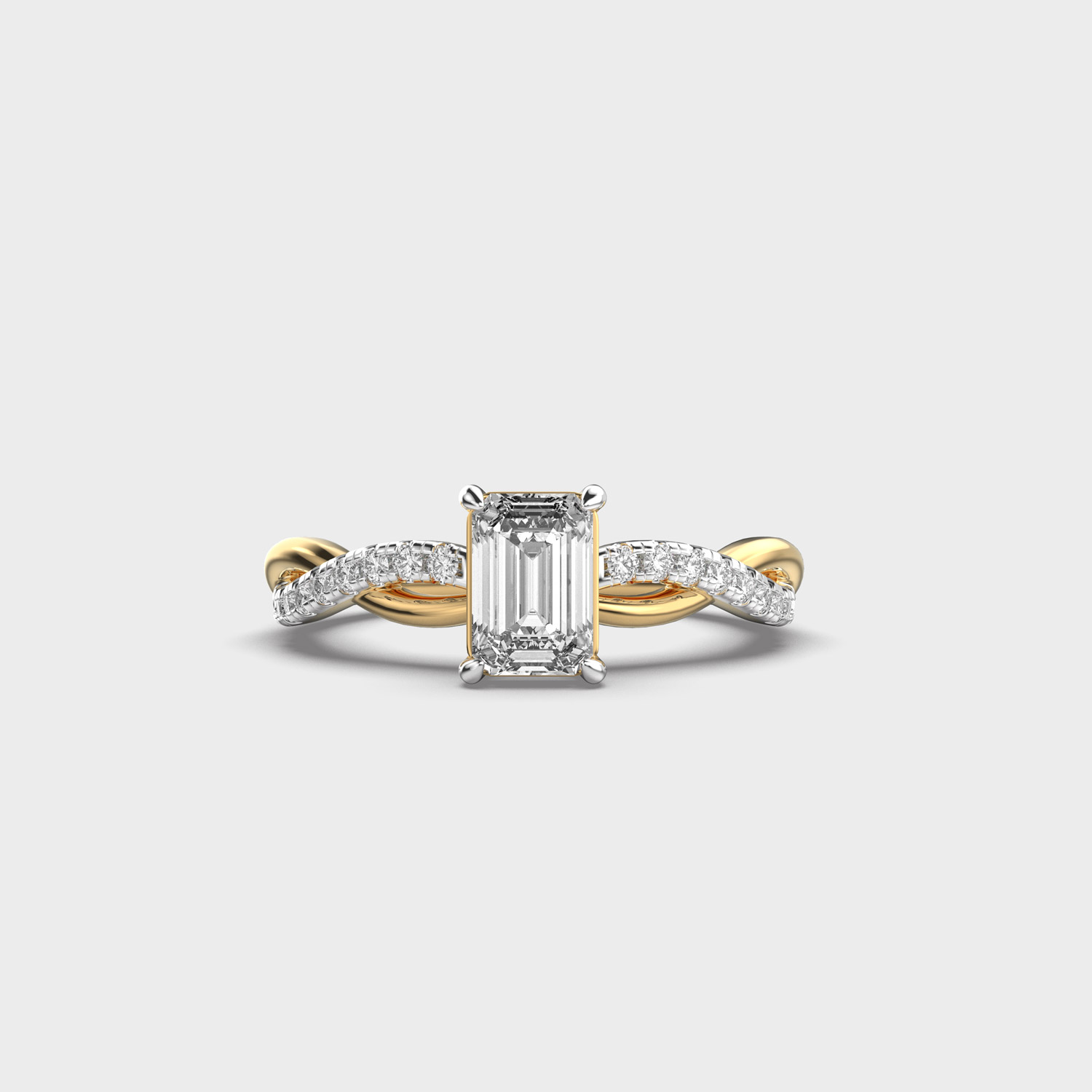 Simple Twist Diamond Ring