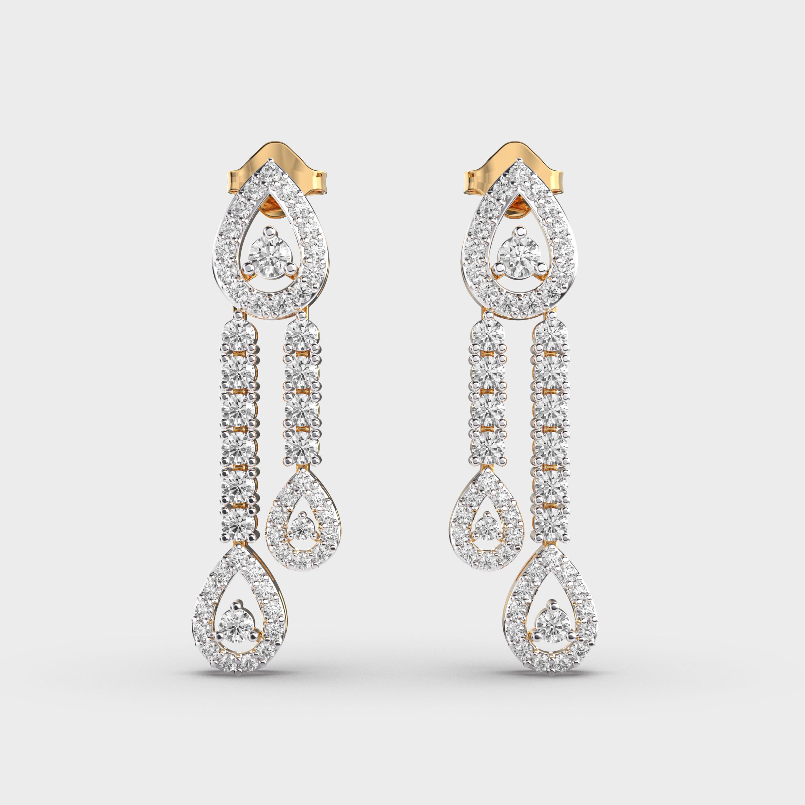 Dewfall Danglers Diamond Earrings