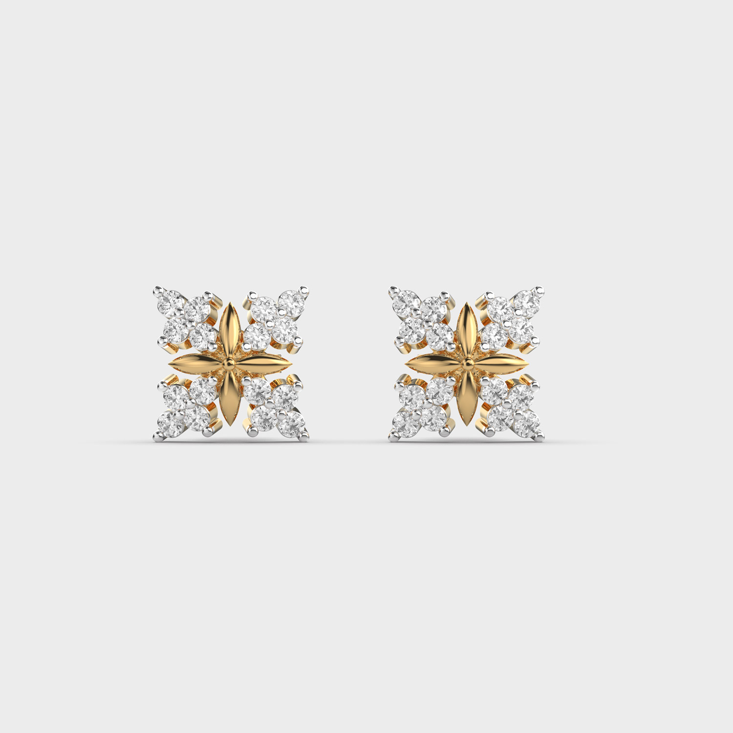 Expressive Petals Diamond Studs