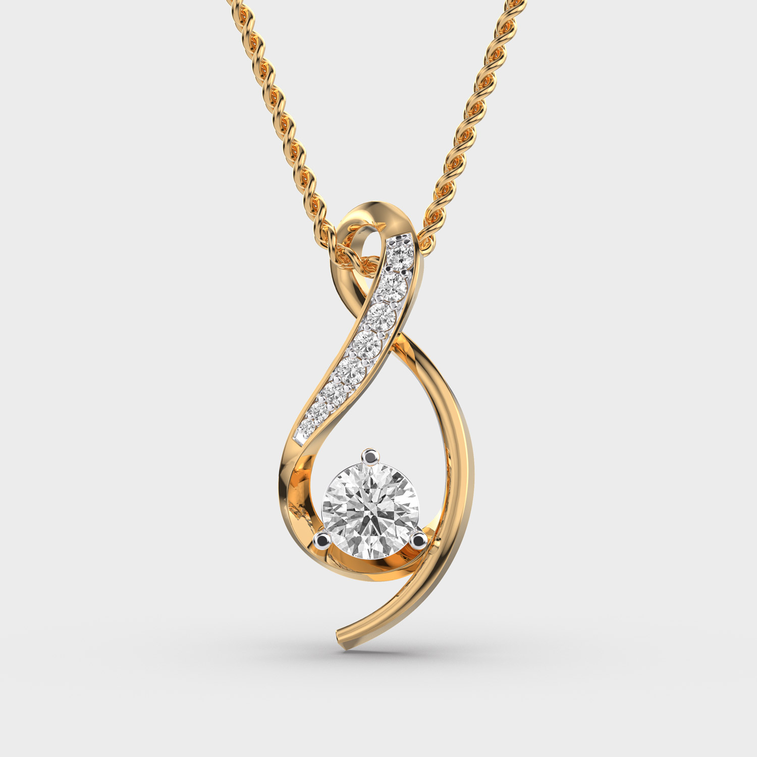 Swirling Fun Diamond Pendant