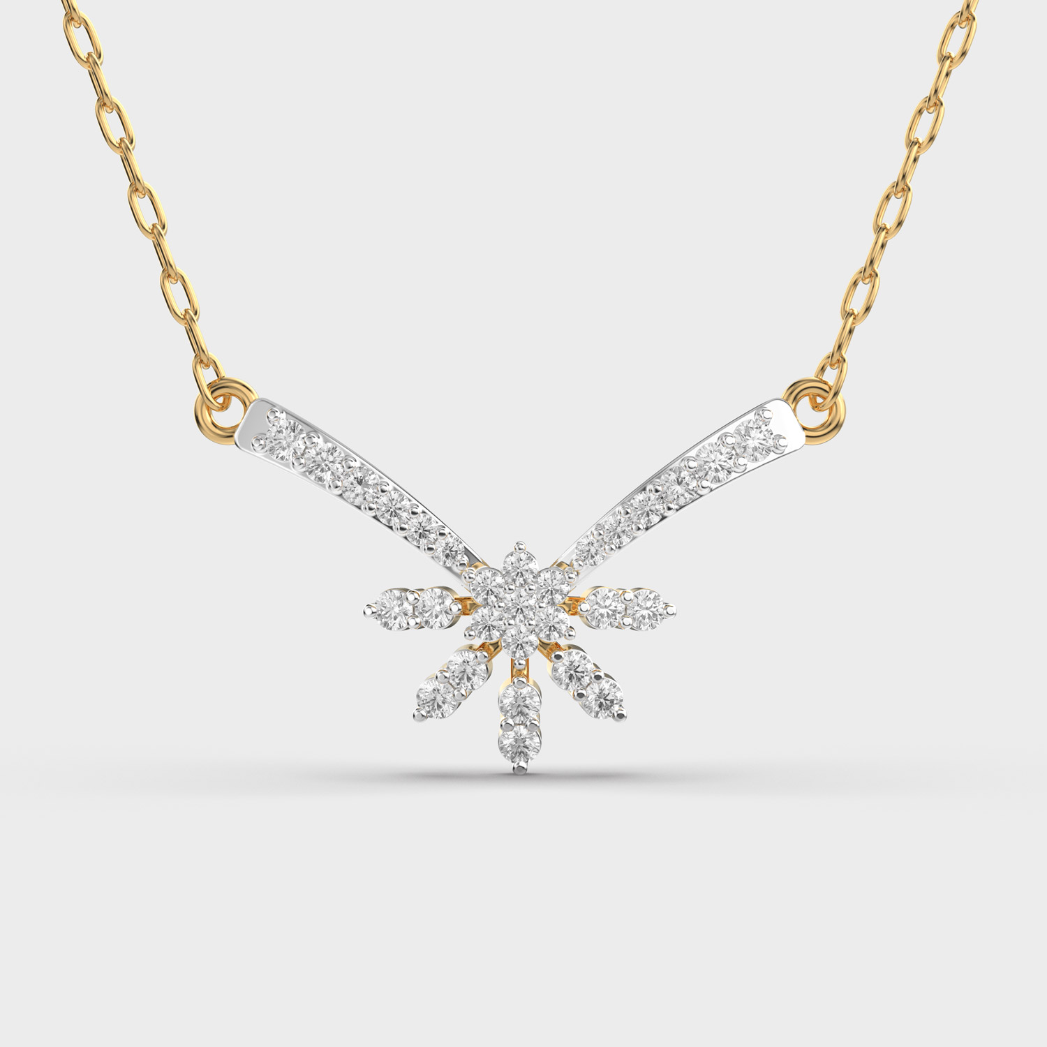 Graceful Petals Diamond Pendant