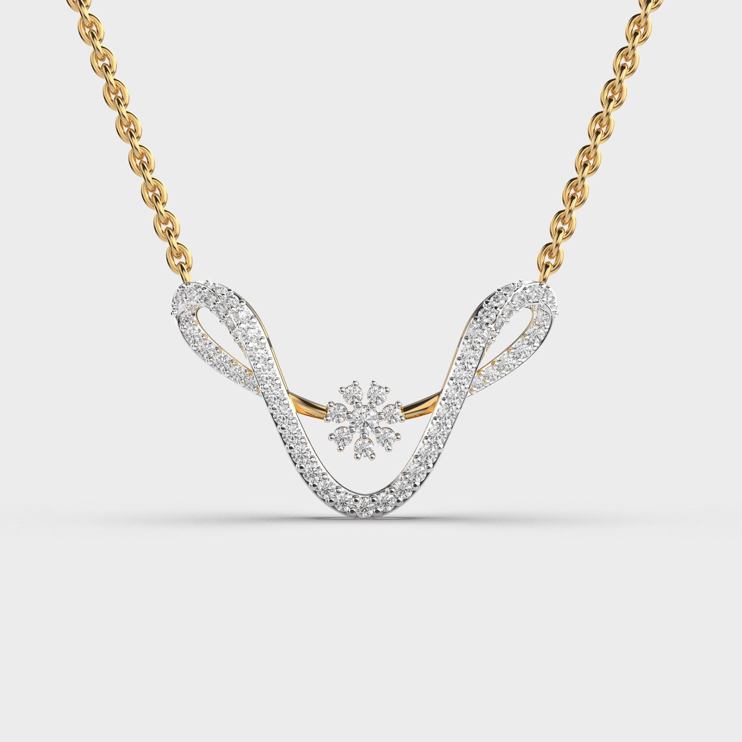 Unique Blossom Diamond Pendant