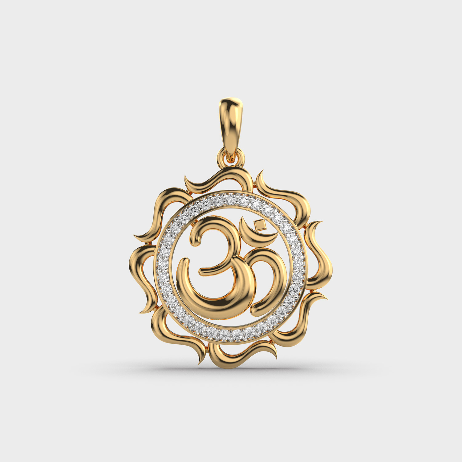 Mighty Om Diamond Pendant