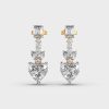 Modern Step Diamond Earrings