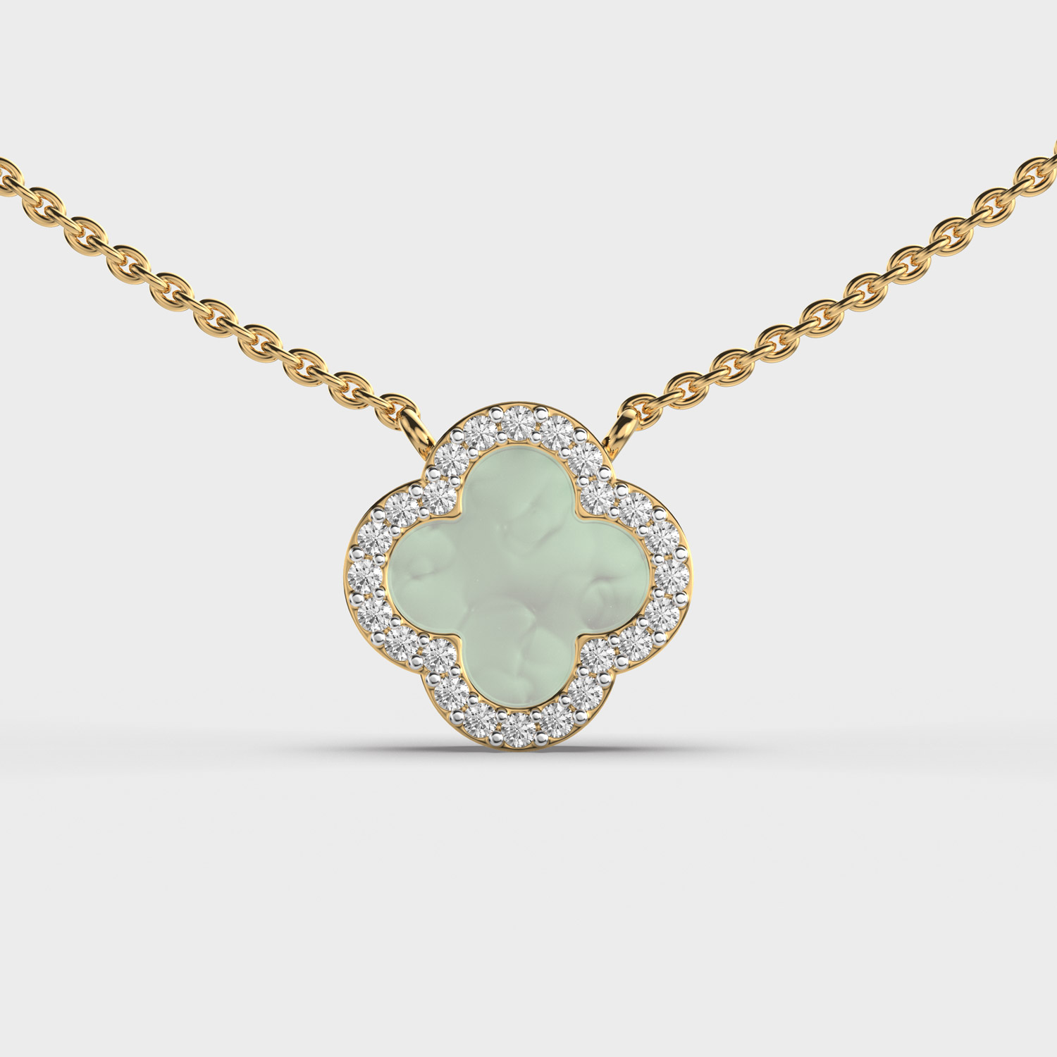 Lucky Clover Diamond Pendant
