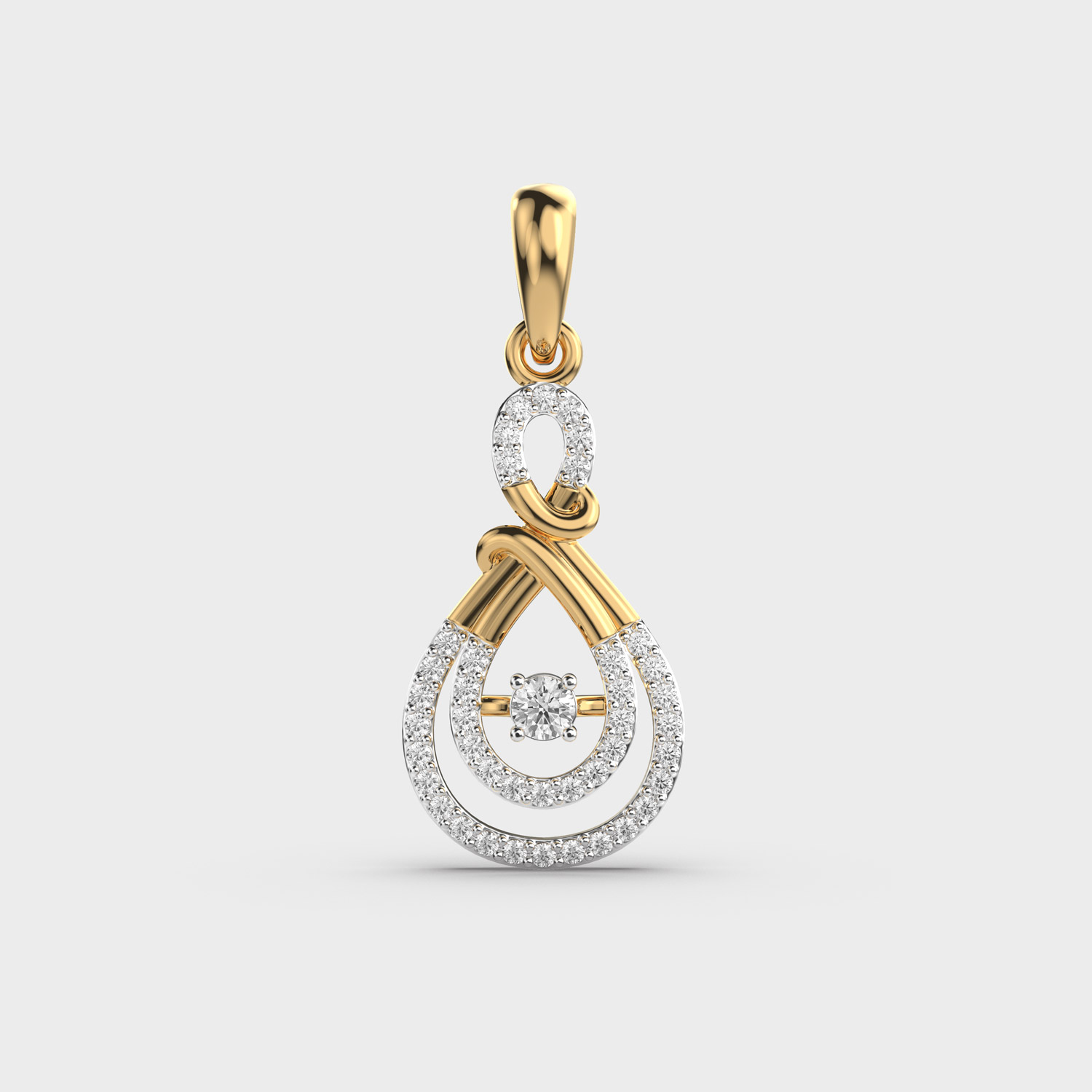 Delicate Weaving Diamond Pendant