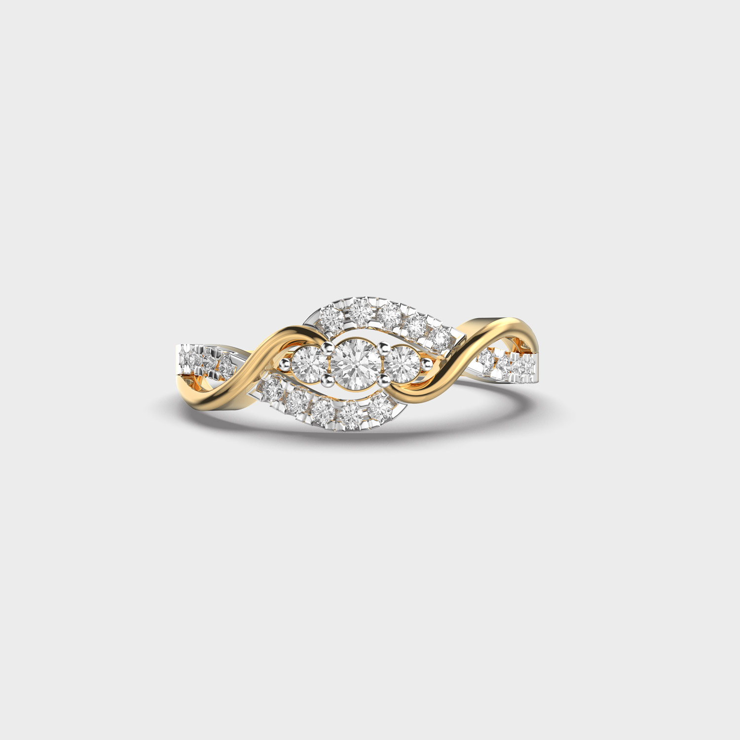Looped Together Diamond Ring