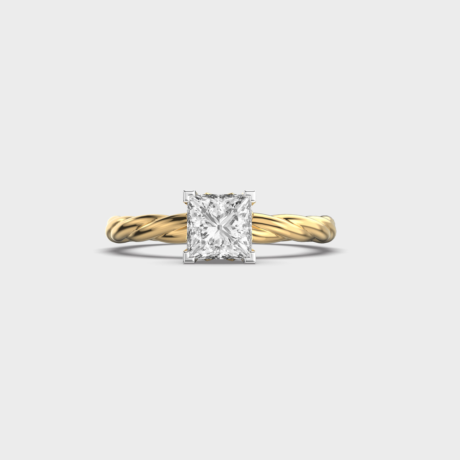 Modern Step Diamond Ring