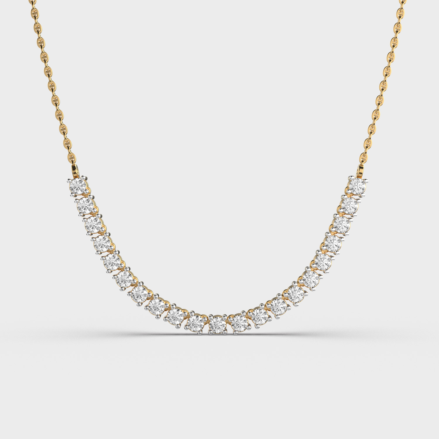 Suble Poise Diamond Necklace