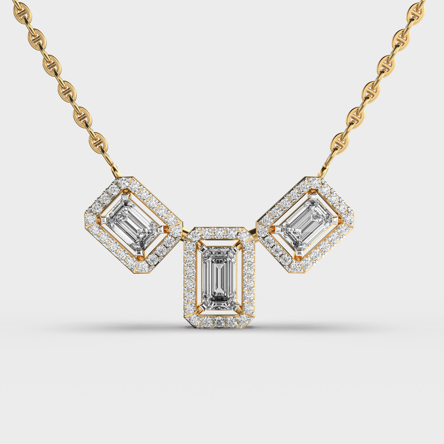 Luminous Quads Diamond Pendant