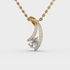 Mysterious Curve Diamond Pendant