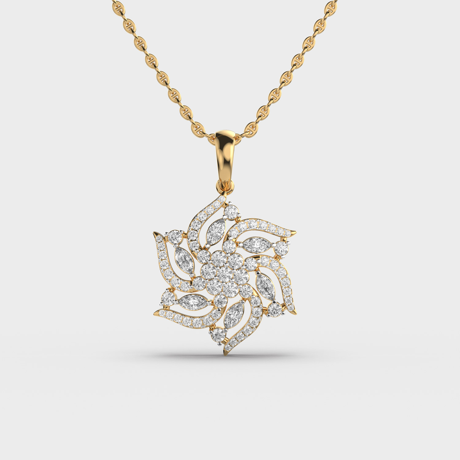 Blossoming Glow Diamond Pendant