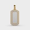 Oval Corner Rectangular Diamond Pendant