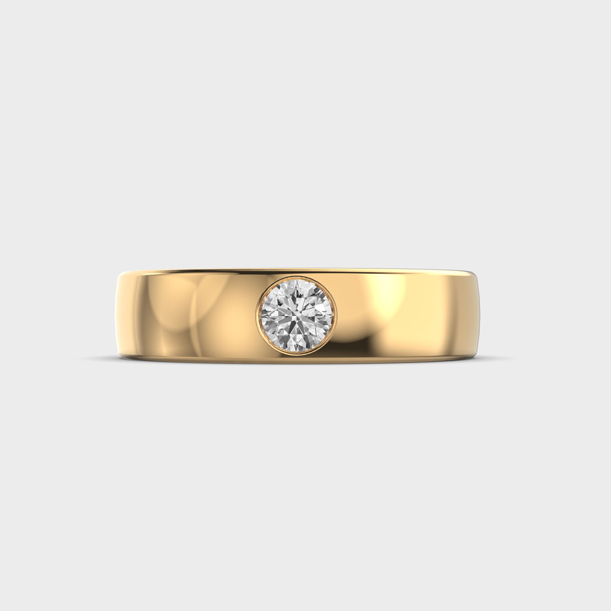 Band Diamond Engagement Ring