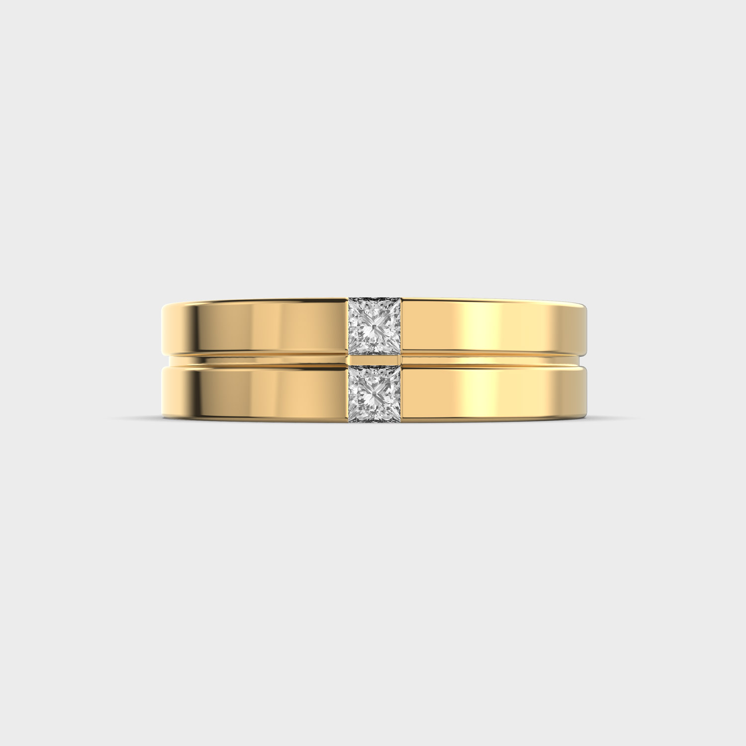 Double Diamond Band Ring