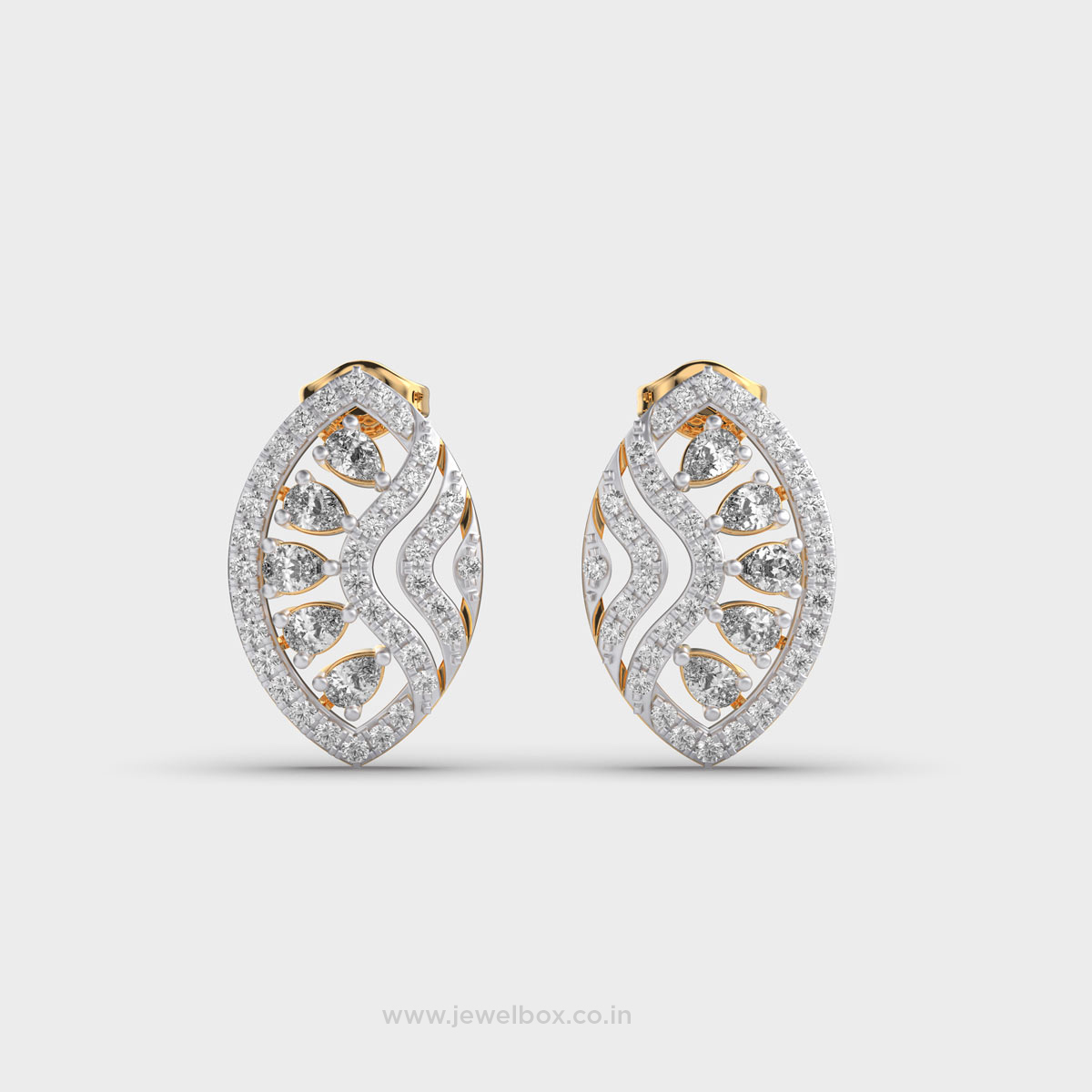 Blush Bloom Leaf Diamond Earrings