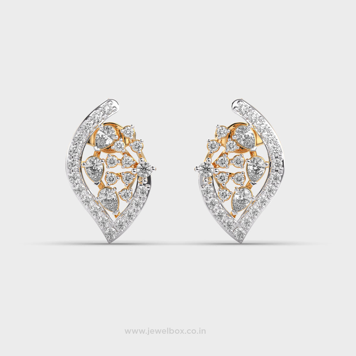 Petal Kiss Diamond Stud Earrings