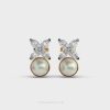Bloomlight Pearl Drops Diamond Earrings