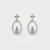 Dewdrop Spark Pear Diamond Earrings