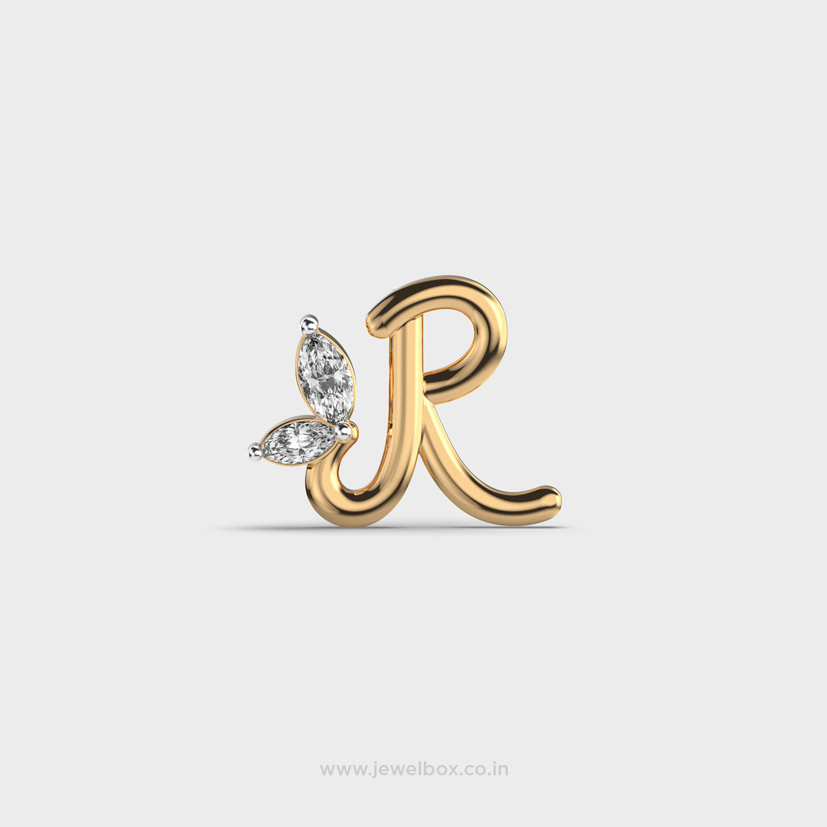 Alphabet 'R' Diamond Pendant